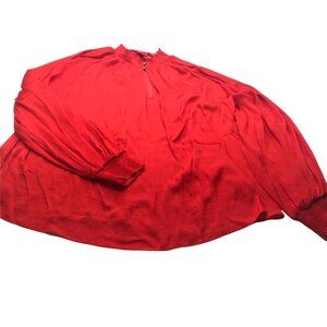 Jennifer Lopez Women's XL Red Long Sleeve Blouse Preowned